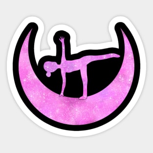 Half Moon Yoga Pose Sticker